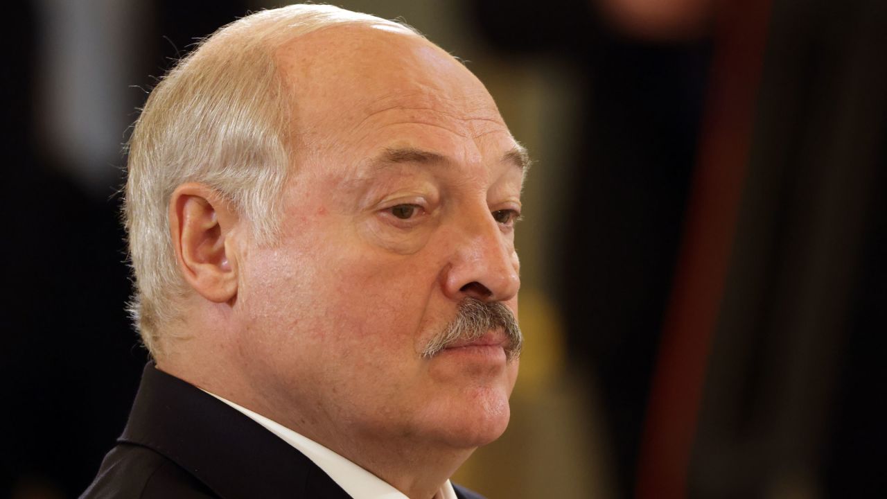 Belarus President Alexander Lukashenko attends a meeting of the Supreme Eurasian Economic Council at the Grand Kremlin Palace in Moscow on Thursday.
