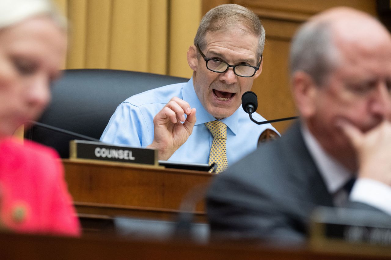 Rep. Jim Jordan speaks during a hearing on Capitol Hill on July 12.