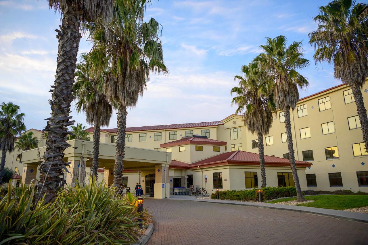 This photo provided by the U.S. Air Force shows the Westwind Inn lodging facility at Travis Air Force Base, in California on February 1.