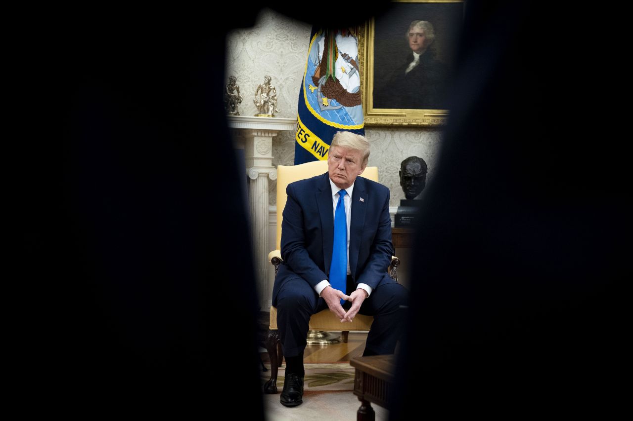 President Donald Trump during a meeting at the White House on May 6.