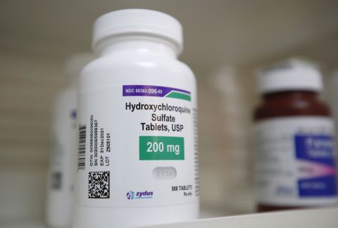 Hydroxychloroquine sits on a shelf at Rock Canyon Pharmacy in Provo, Utah, on Wedneday, May 20. 