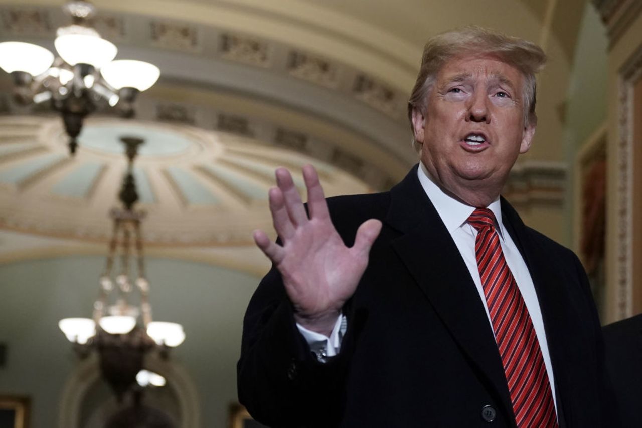 President Trump arrives at the US Capitol on Jan. 09, 2019 in Washington, DC. 