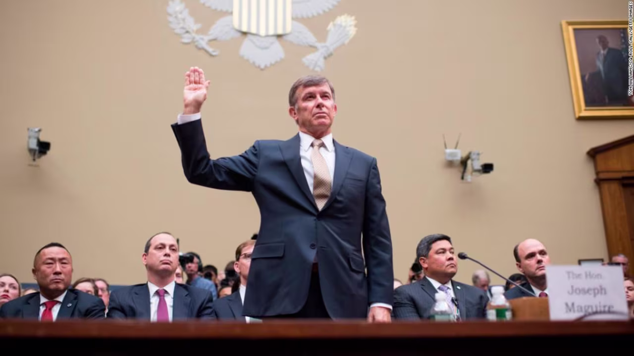 Acting Director of National Intelligence Joseph Maguire is sworn in for testimony.