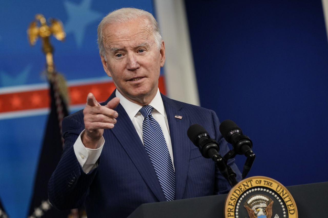 President Joe Biden speaks on US supply chains in Washington, DC on Wednesday, December 1.