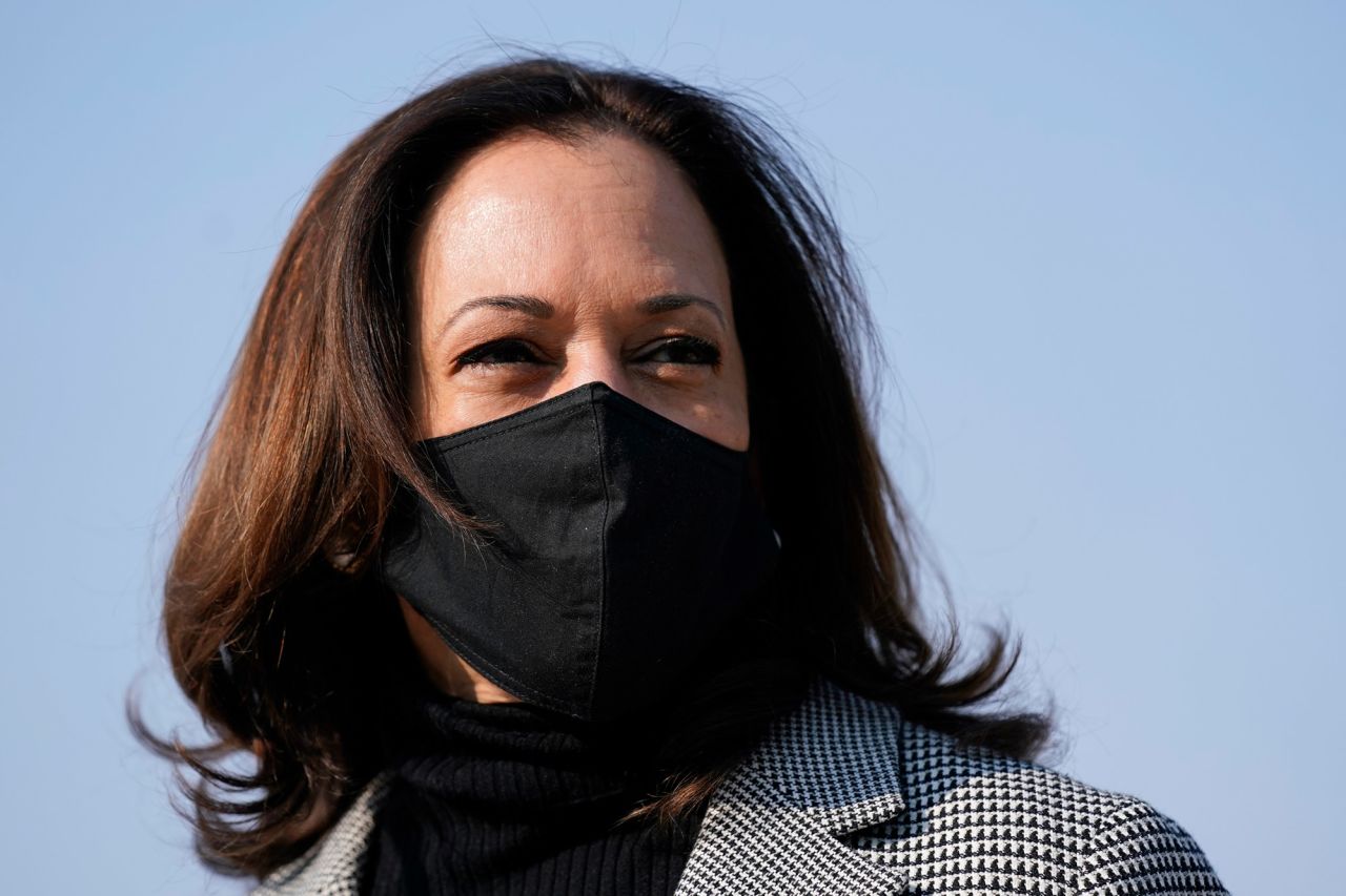 Democratic vice presidential candidate, Sen. Kamala Harris visits the This Is the Place Monument on October 3 in Salt Lake City. 