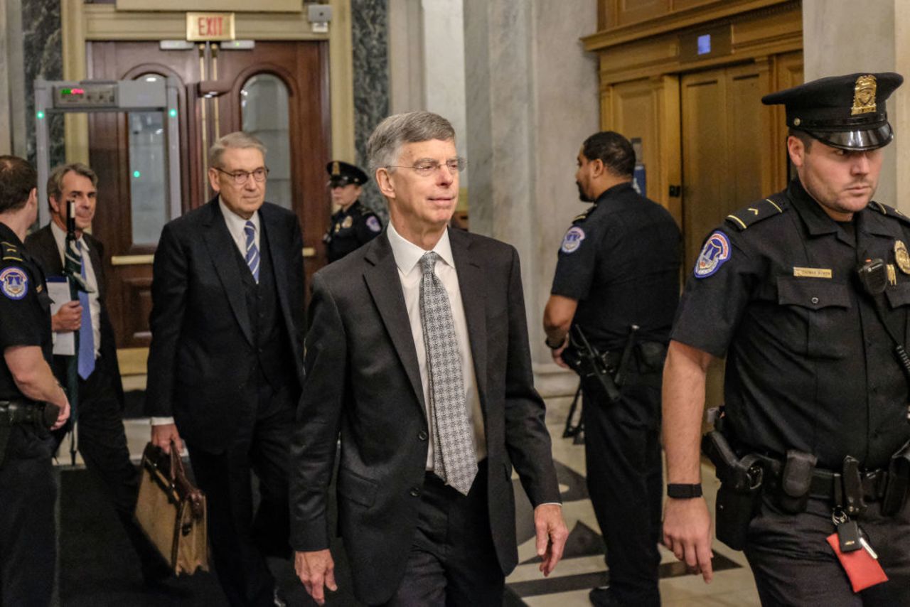 Bill Taylor, the top U.S. Diplomat to Ukraine, leaves Capitol Hill on October 22, 2019 in Washington, DC. Taylor testified to the house committees regarding the impeachment inquiry looking into President Donald Trumps relationship with Ukraine. 