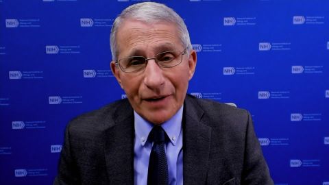 Dr. Anthony Fauci speaks during an interview on January 19.