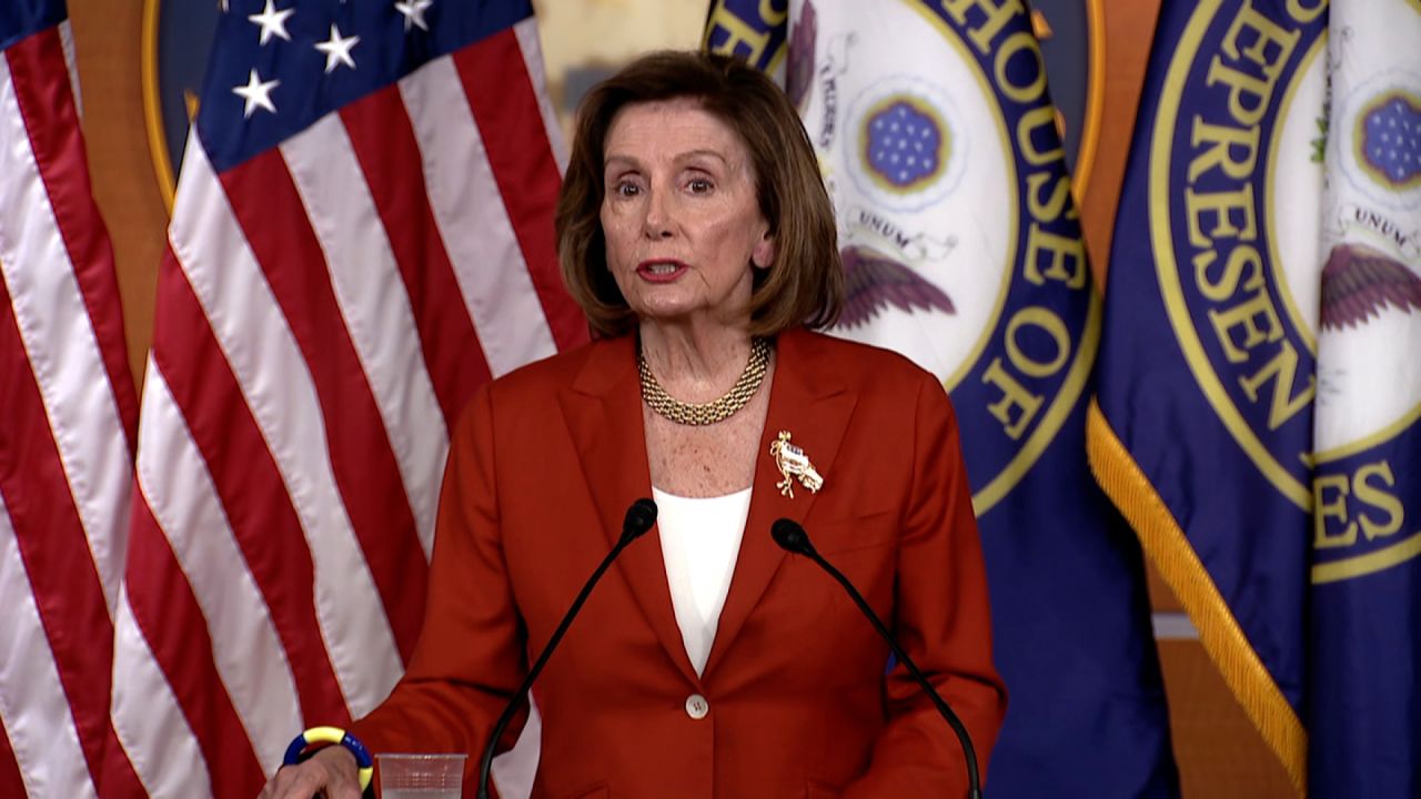 House Speaker Nancy Pelosi speaks during a press conference on June 24, 2022.