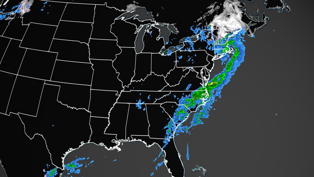 Current weather radar as of 8 a.m. EST.