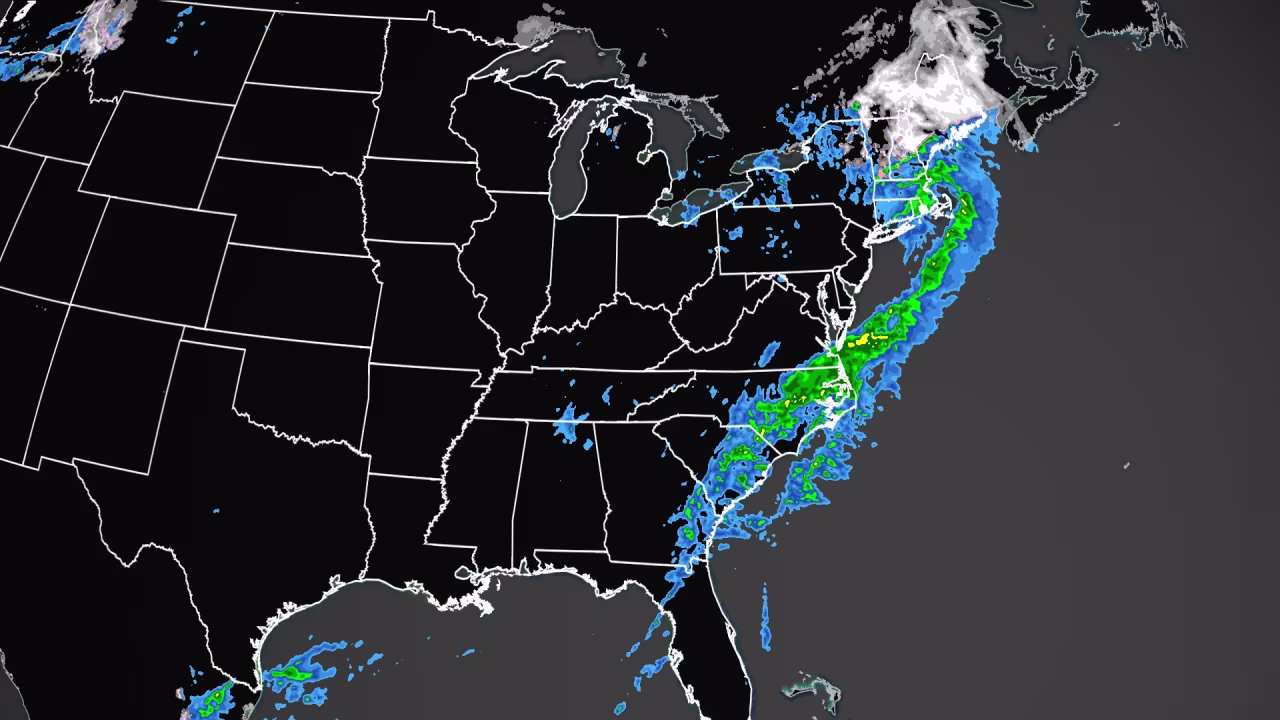Current weather radar as of 8 a.m. EST.