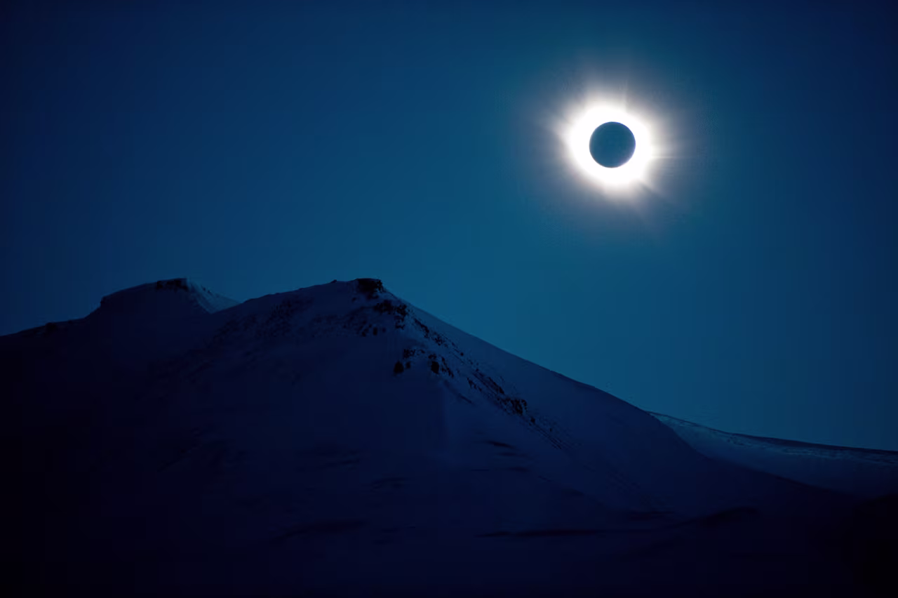 A total solar eclipse can be seen in Svalbard, Norway, on March 20, 2015.