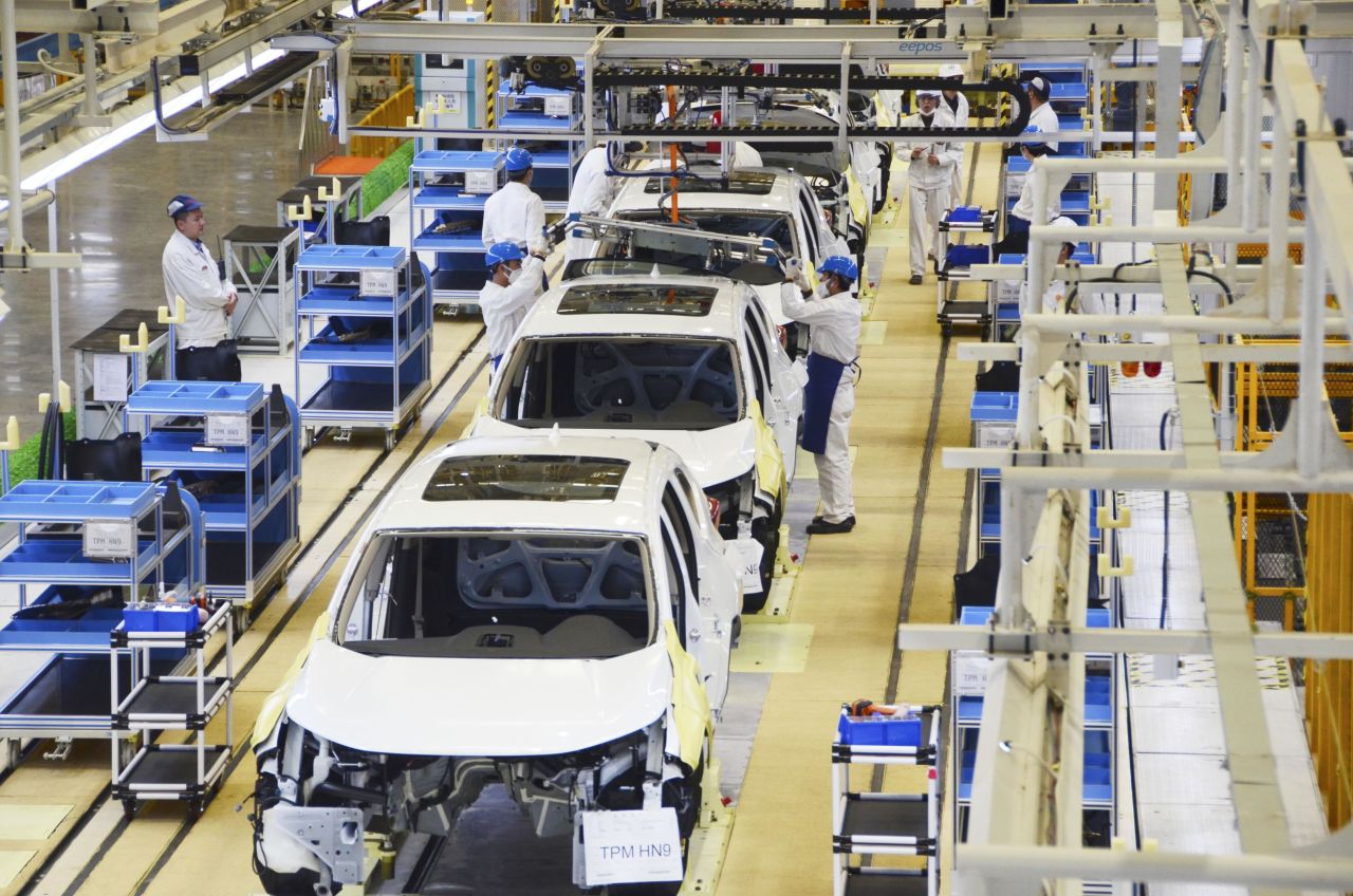 This file photograph from April 2019 shows Japanese carmaker Honda Motor Company's plant in the Chinese city of Wuhan.