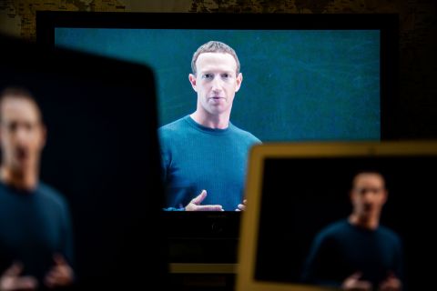 Mark Zuckerberg speaks during a virtual Meta Connect event in New York on October 11.