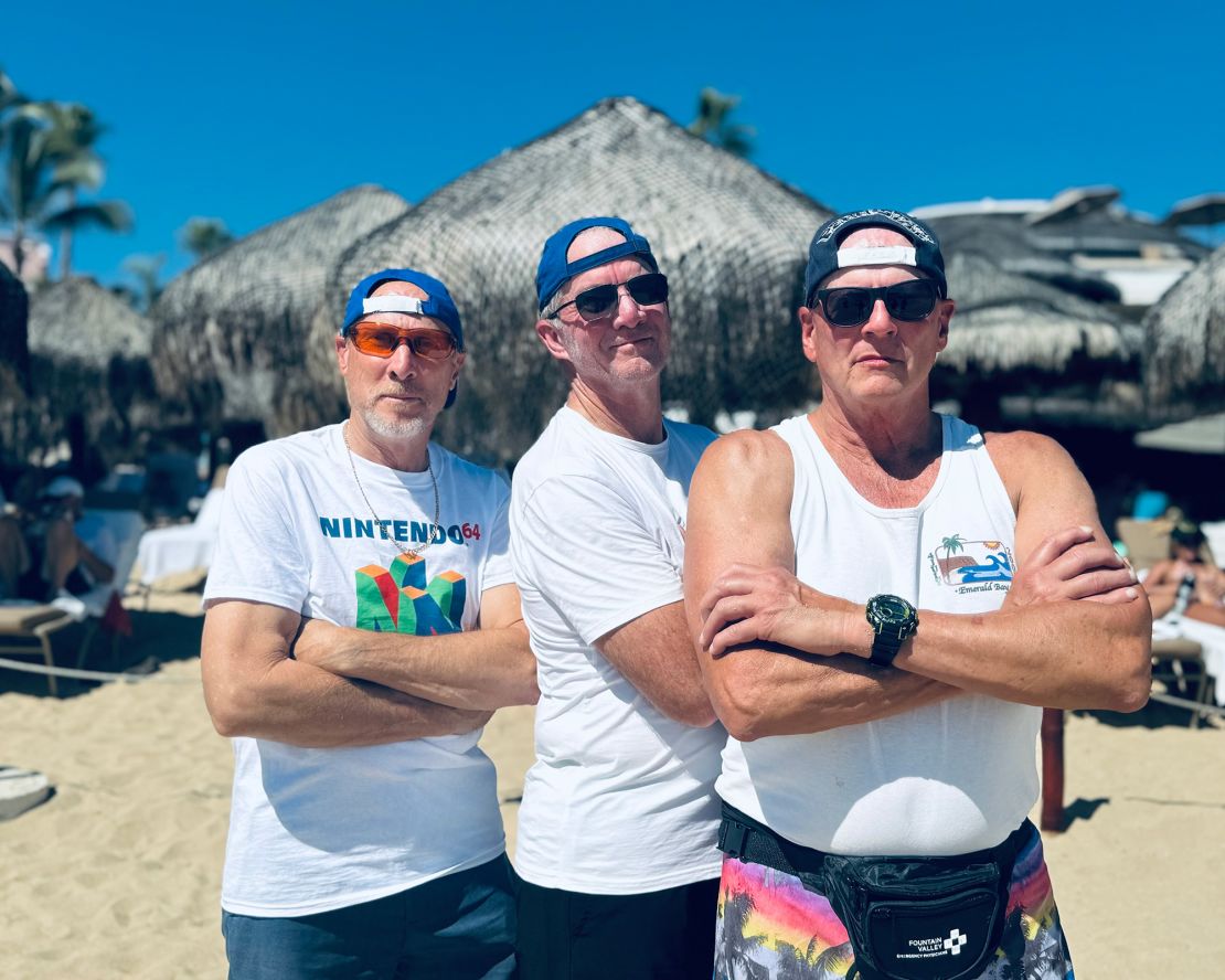 Scott Behringer, George Gilbert and Tim Korber recreated their favorite vacation photo exactly 30 years later, in the same spot in Cabo San Lucas.