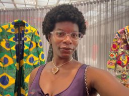 Chiugo Akujuobi at a fashion art exhibit this year.