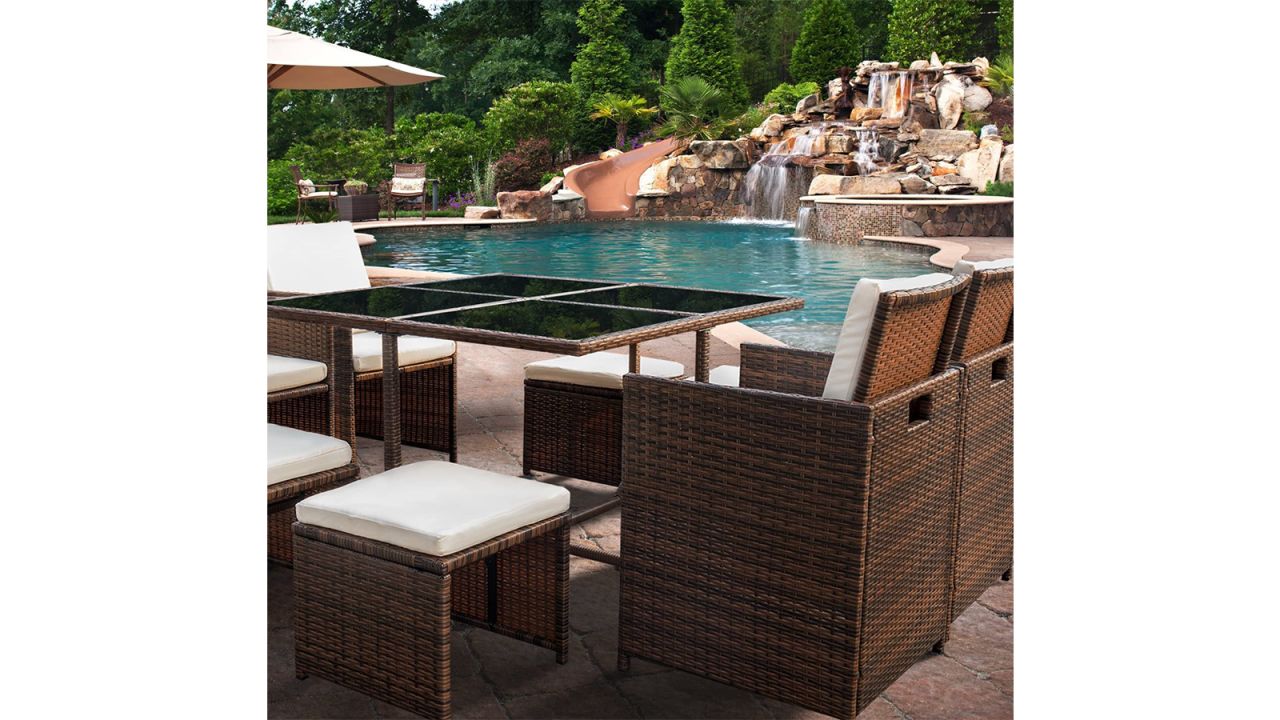 Devoko 9 Piece Patio Dining Set
