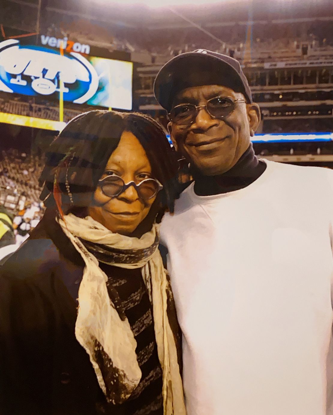 Whoopi Goldberg with her brother Clyde Johnson.