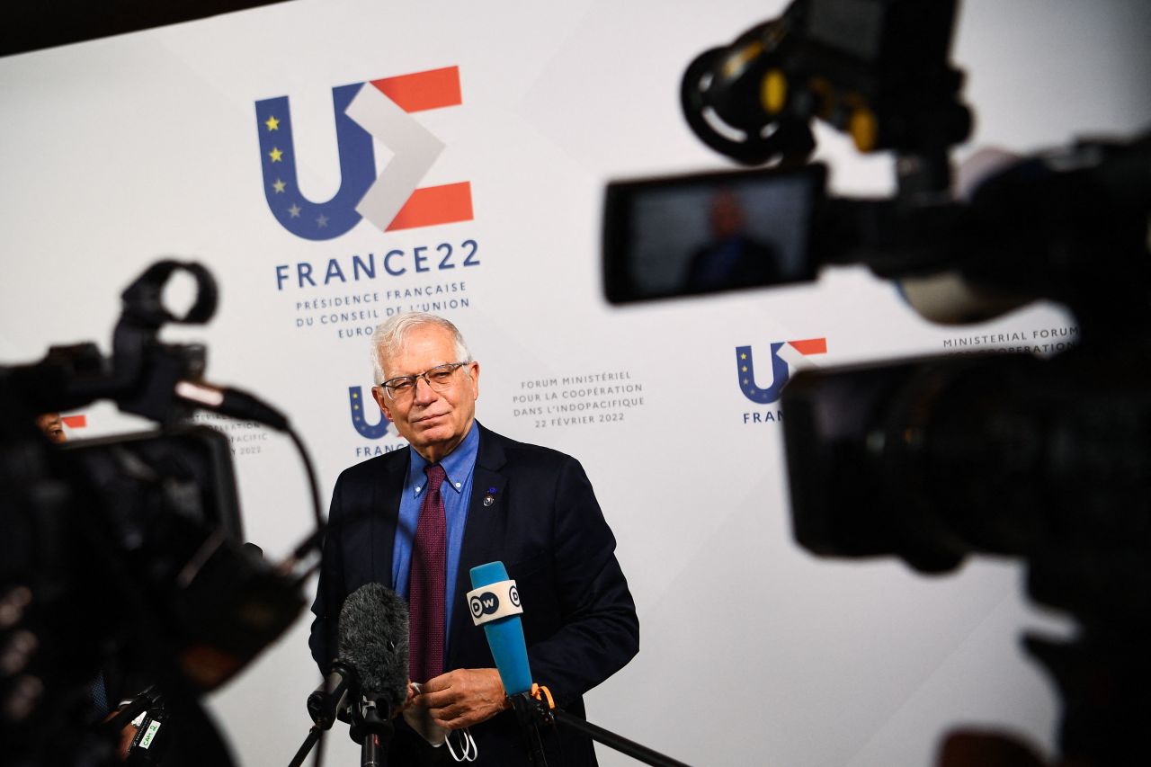 High Representative of the European Union for Foreign Affairs and Security Policy Josep Borrell attends the Indo-Pacific Ministerial Cooperation Forum as part of the French EU Council Presidency in Paris, France, on February 22.