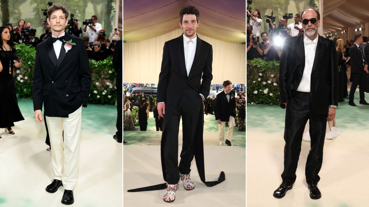 Mike Faist, Josh O'Connor and Luca Guadagnino attend The 2024 Met Gala in New York City, on May 6.