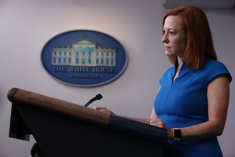 White House Press Secretary Jen Psaki holds a news conference in the Brady Press Briefing Room at the White House on March 26 in Washington, DC. 