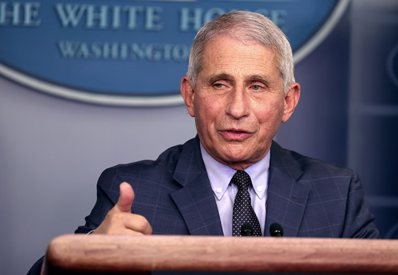 Dr. Anthony Faucispeaks during a White House Coronavirus Task Force press briefing in the James Brady Press Briefing Room at the White House on November 19.