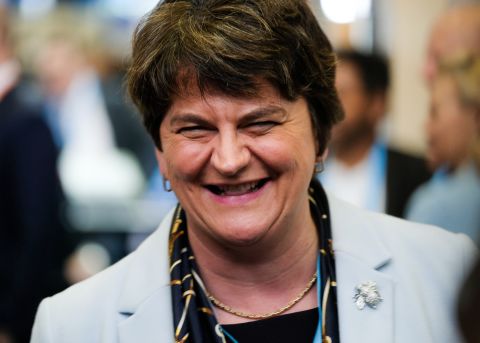 Arlene Foster, the leader of the Democratic Unionist Party, at the Conservative Party Conference.