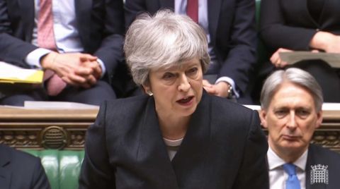 May addresses the House on Thursday. 