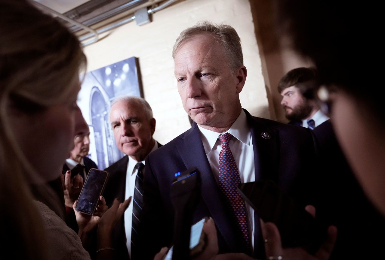 Hern leaves a closed-door House Republican meeting at the US Capitol on Friday, October 20