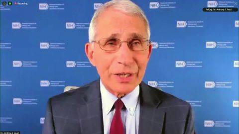 Dr. Anthony Fauci speaks Tuesday during an event organized by Research! America.
