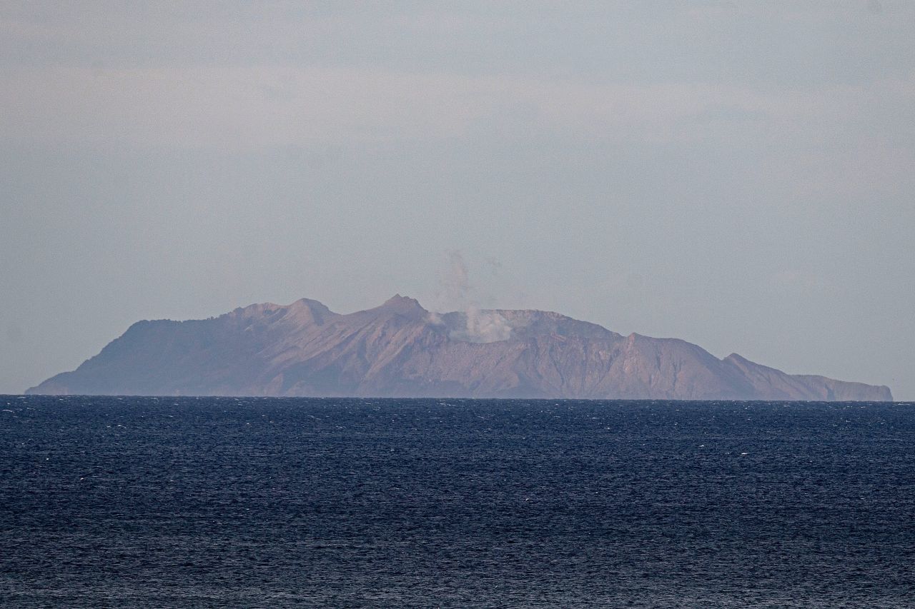 The White Island volcano in Whakatane pictured on December 10, 2019 -- a day after a volcanic eruption.