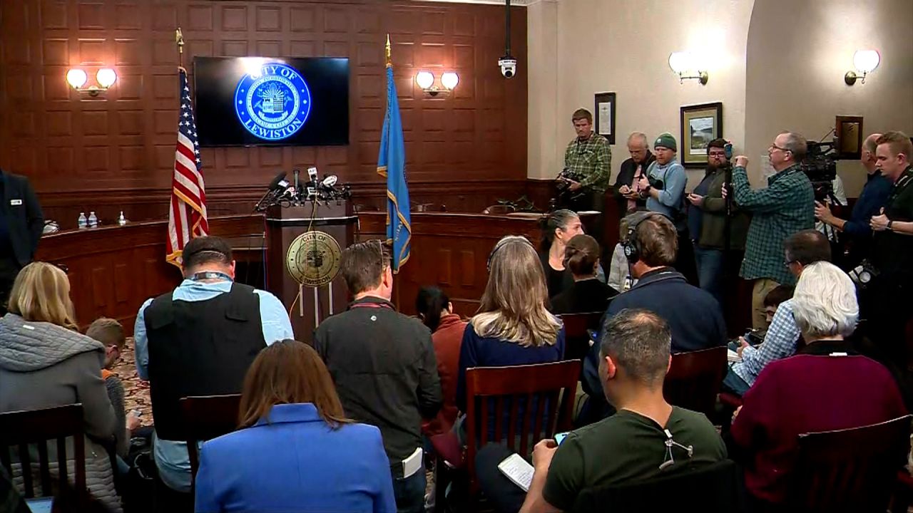 Members of the media gather for a press conference on Thursday, October 26. 