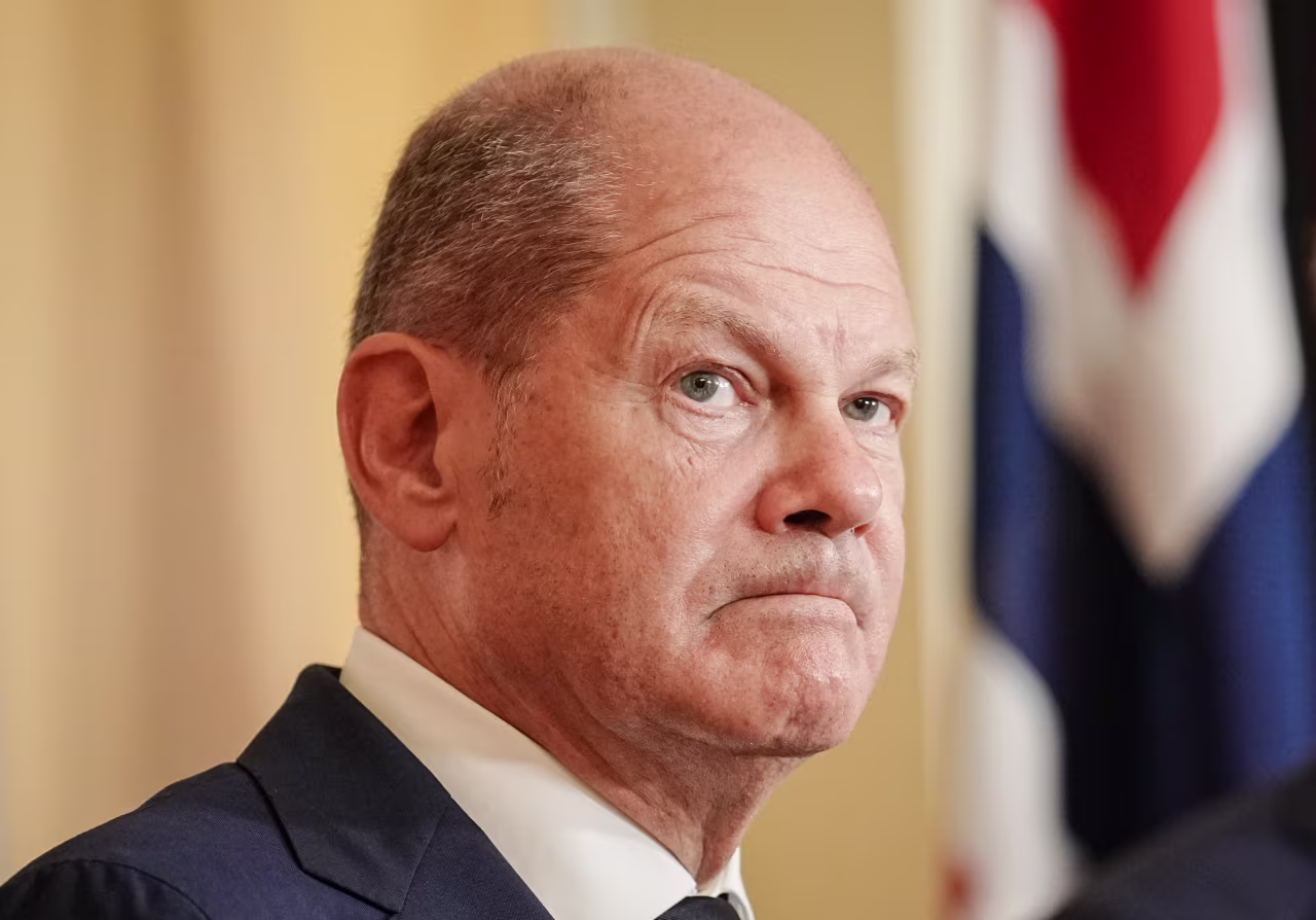 German Chancellor Olaf Scholz holds a joint press conference with the Prime Minister of Norway in Oslo, Norway on August 15.