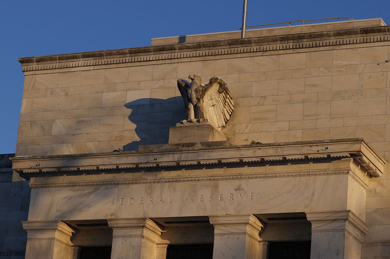 An exterior view of the Marriner S. Eccles Federal Reserve building on January 21 in Washington, DC.