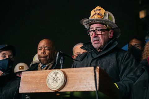  New York City Fire Department Commissioner Daniel Nigro addresses the media in the aftermath of a deadly fire at a 19-story building on January 9, in the Bronx borough of New York City. (Scott Heins/Getty Images)