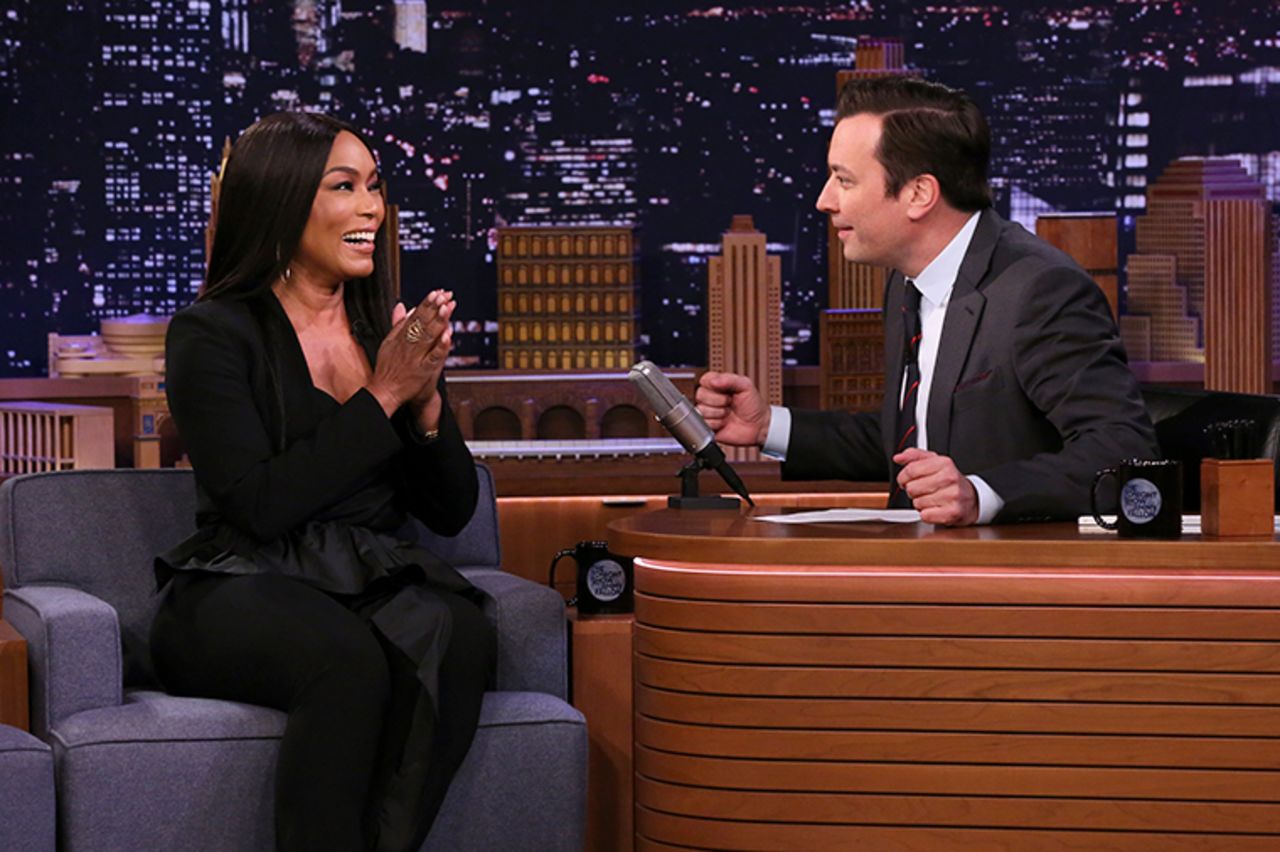 Jimmy Fallon interviews actress Angela Bassett during an episode of "The Tonight Show" on Wednesday, March 11. 