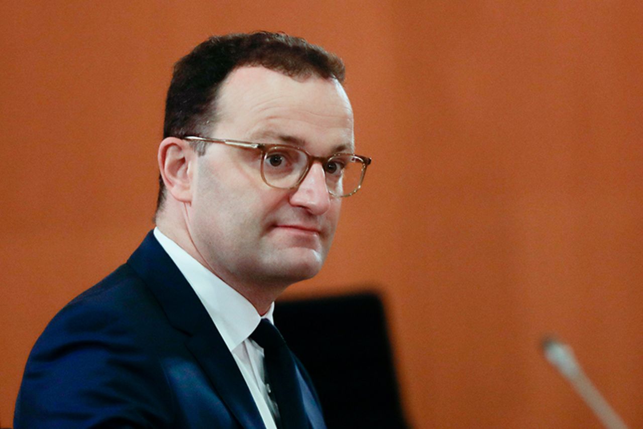 German Health Minister Jens Spahn attends the weekly cabinet meeting of the German government at the chancellery in Berlin, Wednesday, Oct. 21, 2020. 