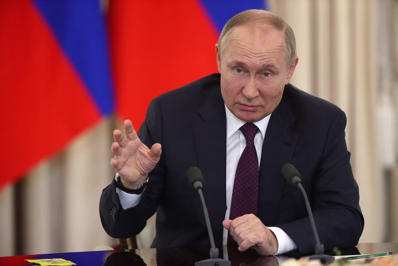 Russian President Vladimir Putin speaks during a press conference on October, 31, in Sochi, Russia. 