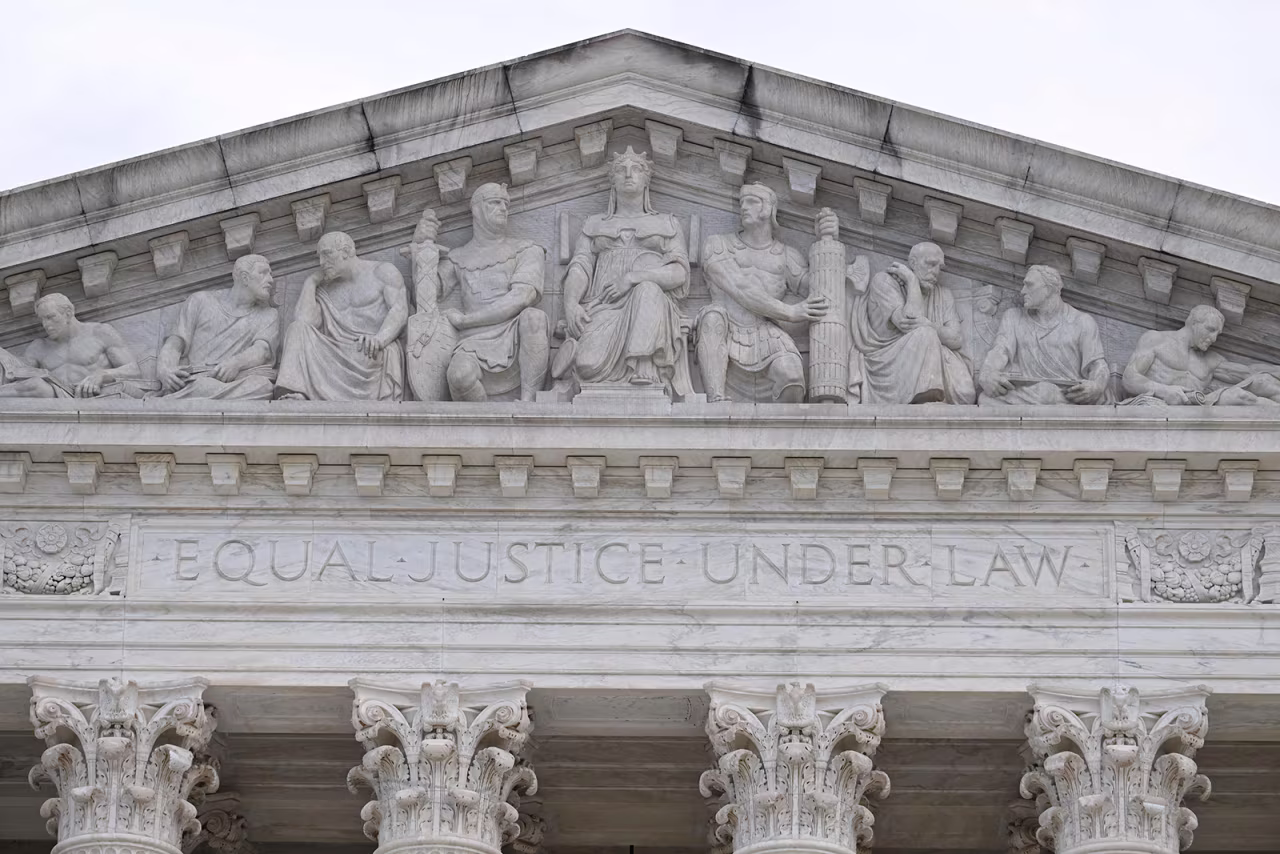The U.S. Supreme Court is seen in Washington, DC on February 21, as the justices heard arguments in a landmark case that could transform the internet by scrapping decades-old legal protections for tech companies over harmful content on their platforms. 