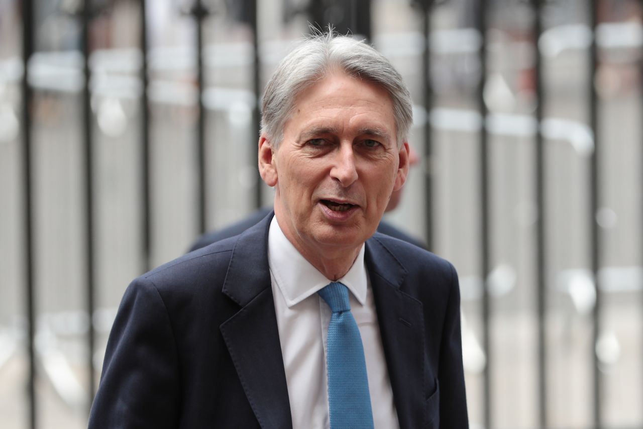 UK Chancellor Philip Hammond has given his backing to Prime Minister Theresa May.