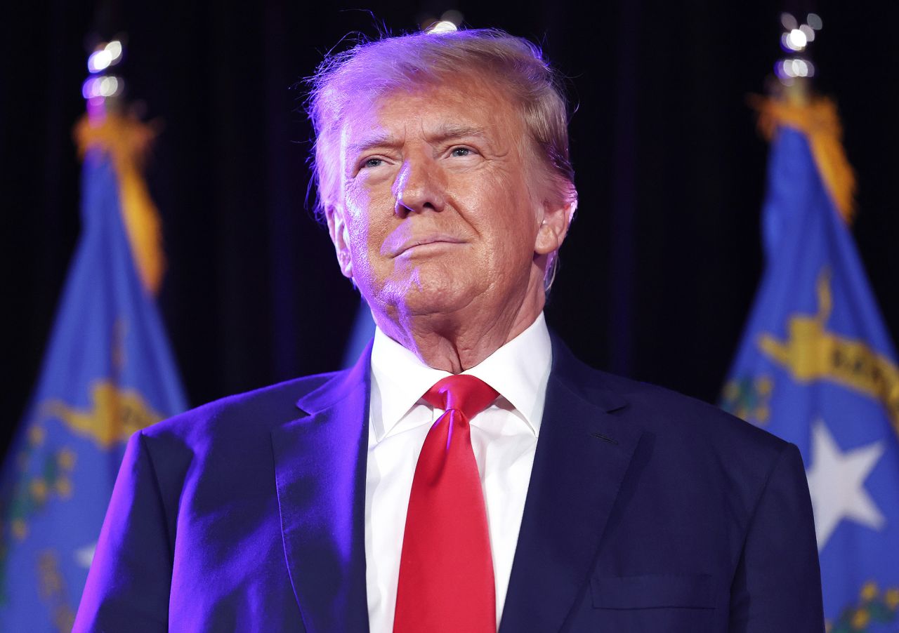 Former U.S. President and Republican presidential candidate Donald Trump prepares to deliver remarks at a Nevada Republican volunteer recruiting event on July 8, in Las Vegas, Nevada. 