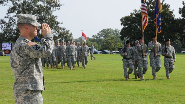 A change of command ceremony in June 2013, when the base now called Fort Novosel was still called Fort Rucker, in honor of the author's Confederate ancestor.