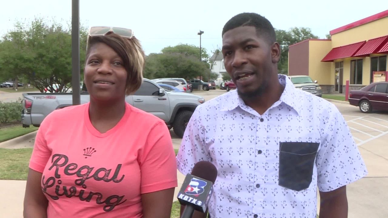 Quincy Mason and Connie Floyd, George Floyd's son and daughter, speak to CNN affiliate KBTX in Bryan, Texas on Sunday 31st May 2020.