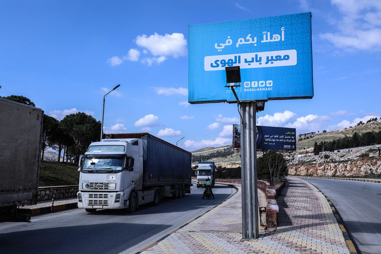 A UN convoy of 14 trucks full of cross-border humanitarian aid is sent to Syria?on February 10. 