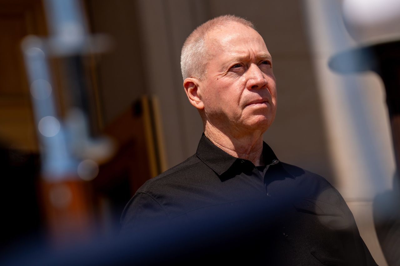 Israeli Defense Minister Yoav Gallant is pictured during a meeting with US officials at the Pentagon in Arlington, Virginia, on June 25. 