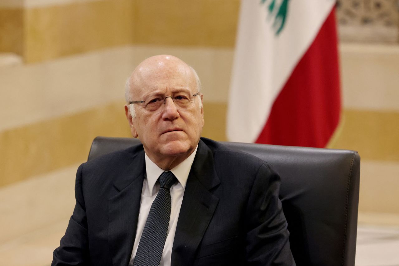 Lebanon's caretaker Prime Minister Najib Mikati is pictured during a meeting in Beirut, Lebanon, on January 11.