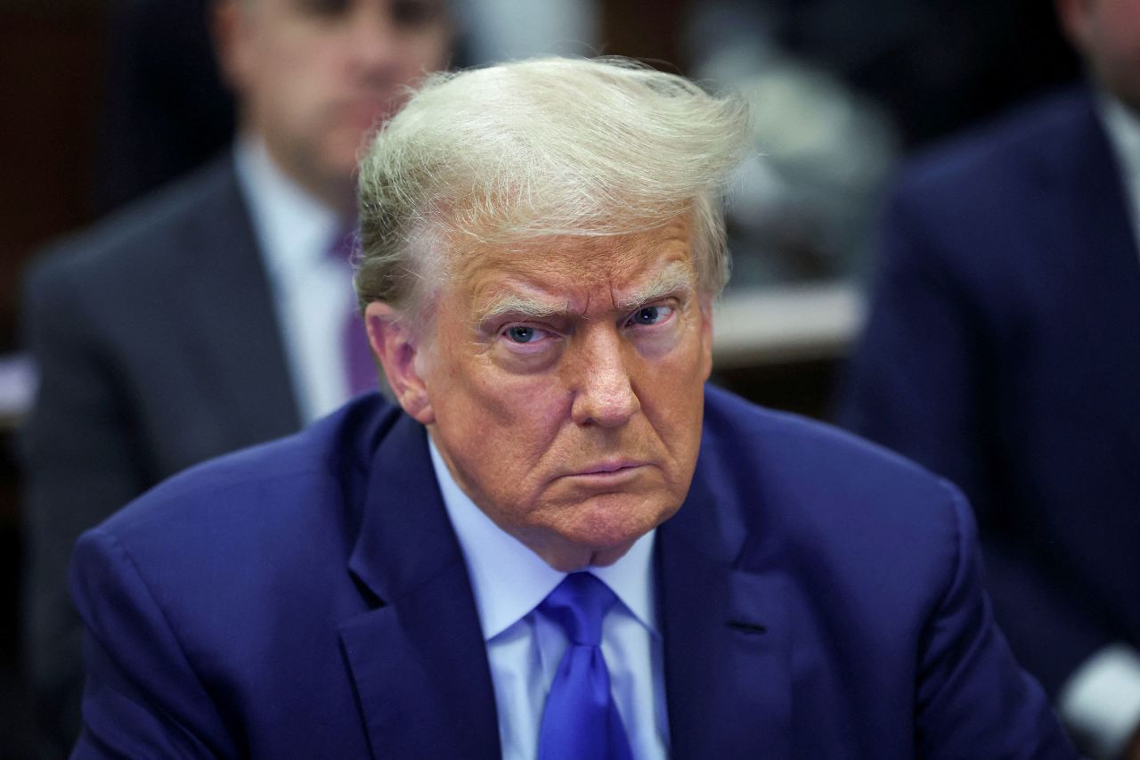 Former President Donald Trump attends the Trump Organization civil fraud trial, in New York State Supreme Court in the Manhattan borough of New York on October 24.