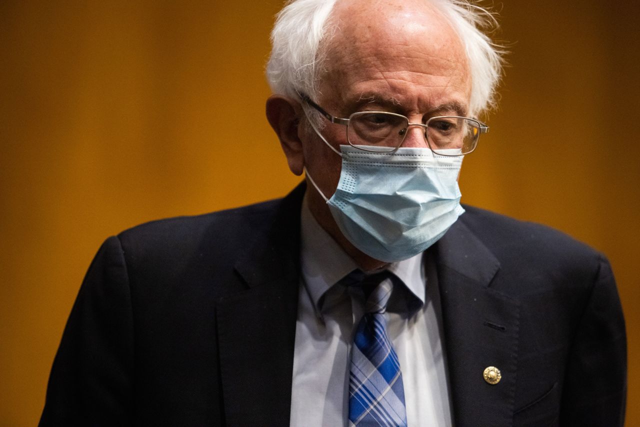 Sen. Bernie Sanders attends a confirmation hearing on January 27 in Washington, DC.