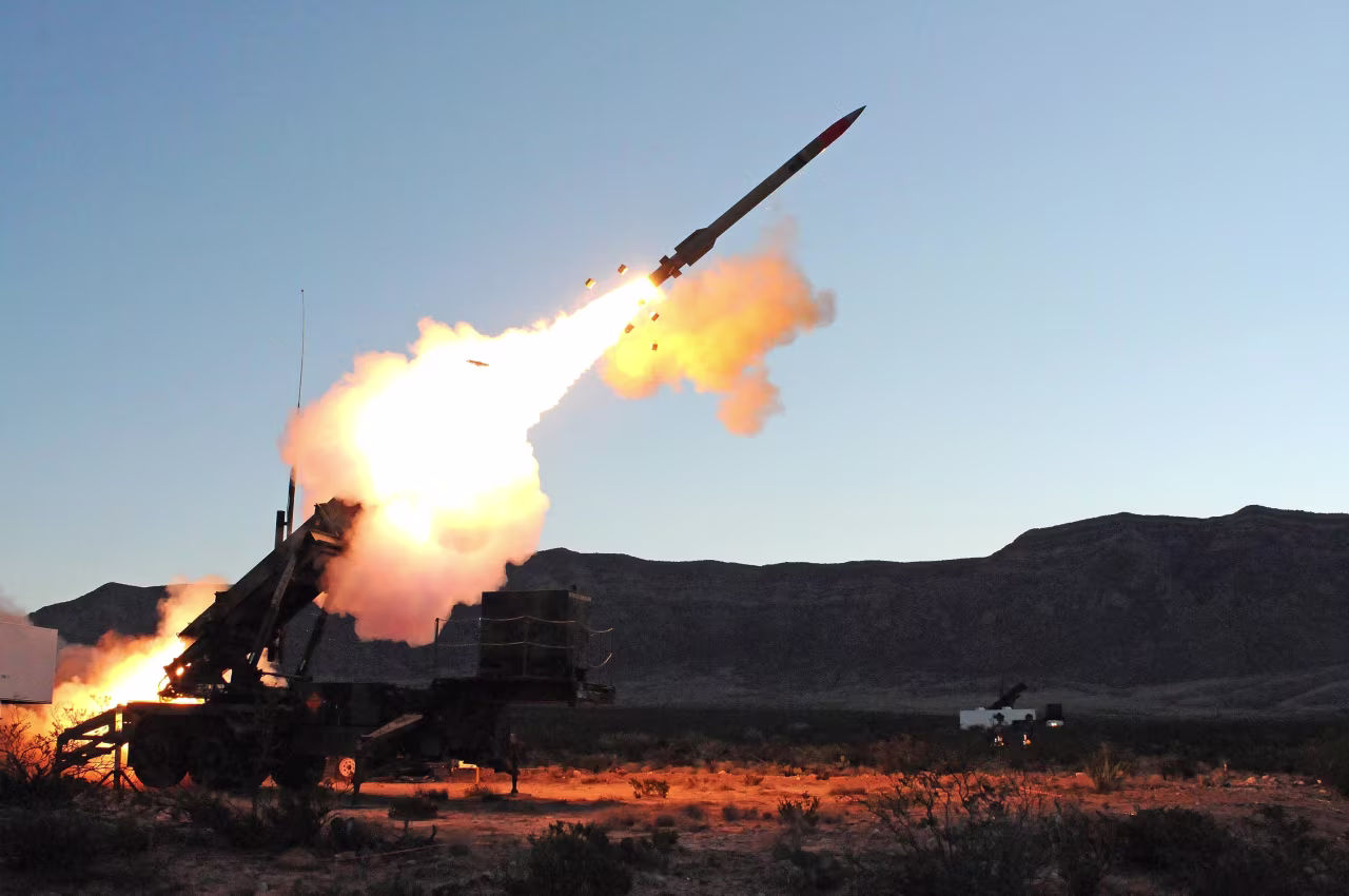 The Army test fires a Patriot missile in 2019. The Patriot missile defense systems are designed to counter and destroy incoming short-range ballistic missiles, advanced aircraft and cruise missiles.