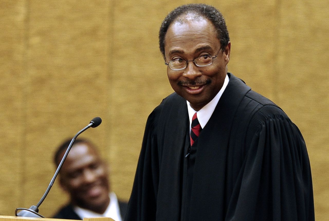 In this May 2011 photo, Judge Steve Jones makes his remarks at the Richard B. Russell Federal Building in Atlanta.