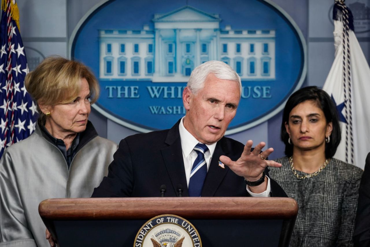 Vice President Mike Pence speaks at the White House on March 3.